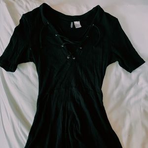 black cross-top casual dress!